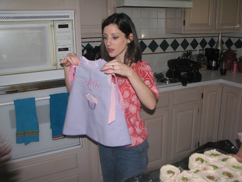 IMG_2673.JPG - Mommy shows off my birthday dress.