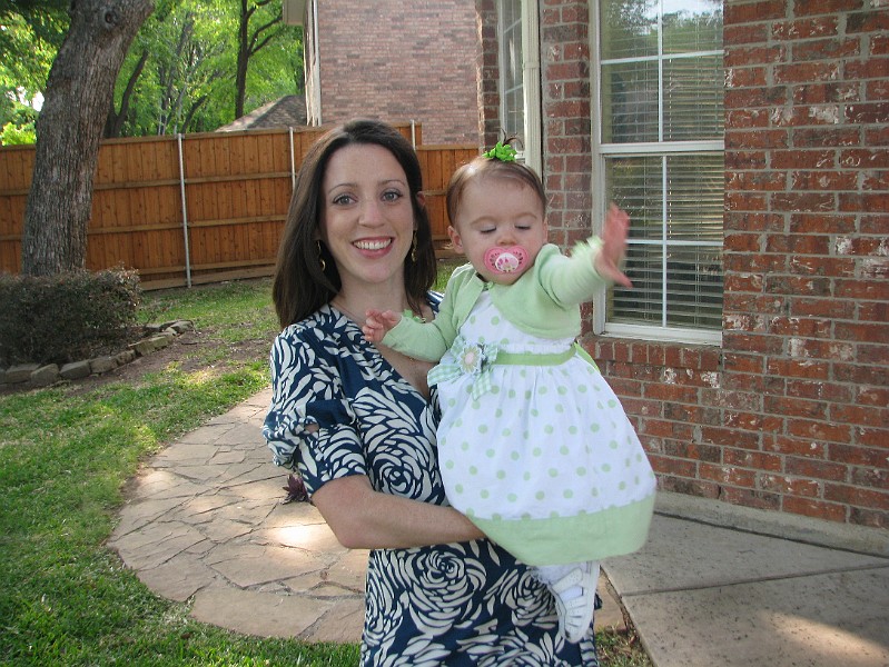 IMG_2738.JPG - Me aMommy and me are all dressed up for Easter. We went to the Saturday night service at church to beat the crowd.