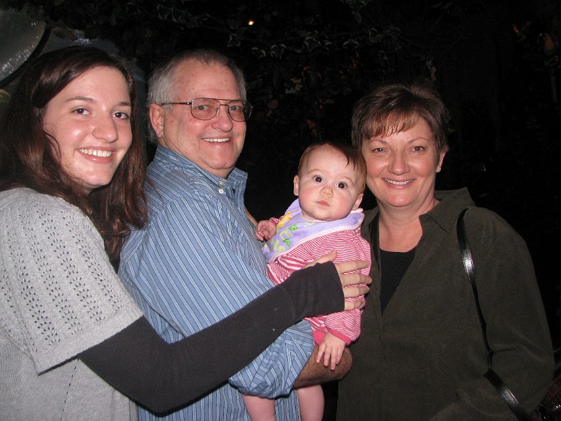 NicoleDadMeSherrie.jpg - Aunt Nicole, Granddad and Granny Sherrie show me off.